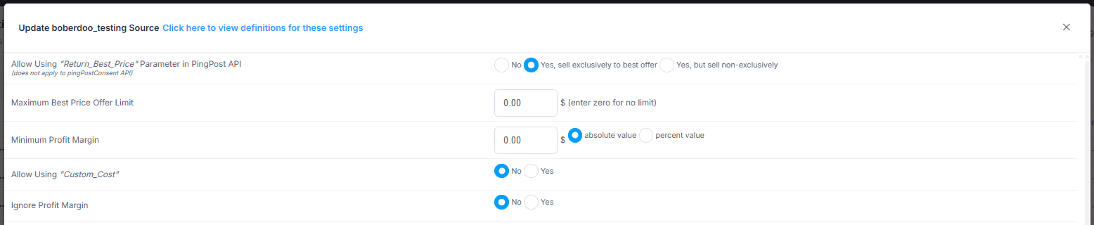 Dynamic Ping Post Pricing