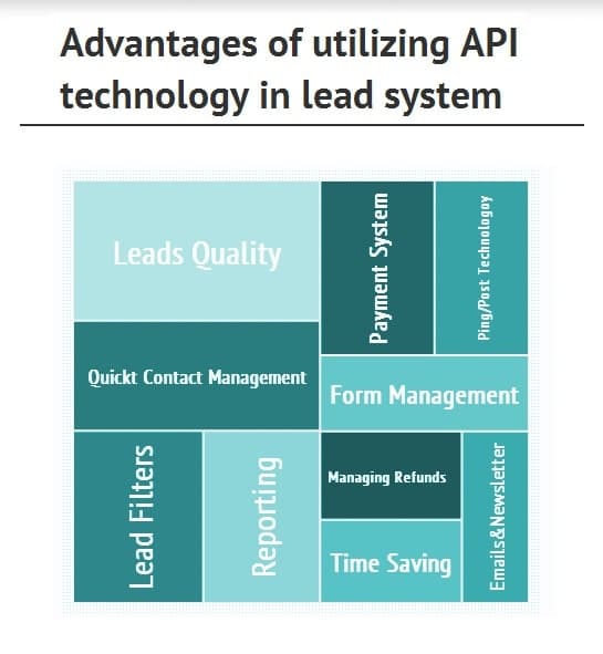 Advantages of utilizing API technology in a lead system