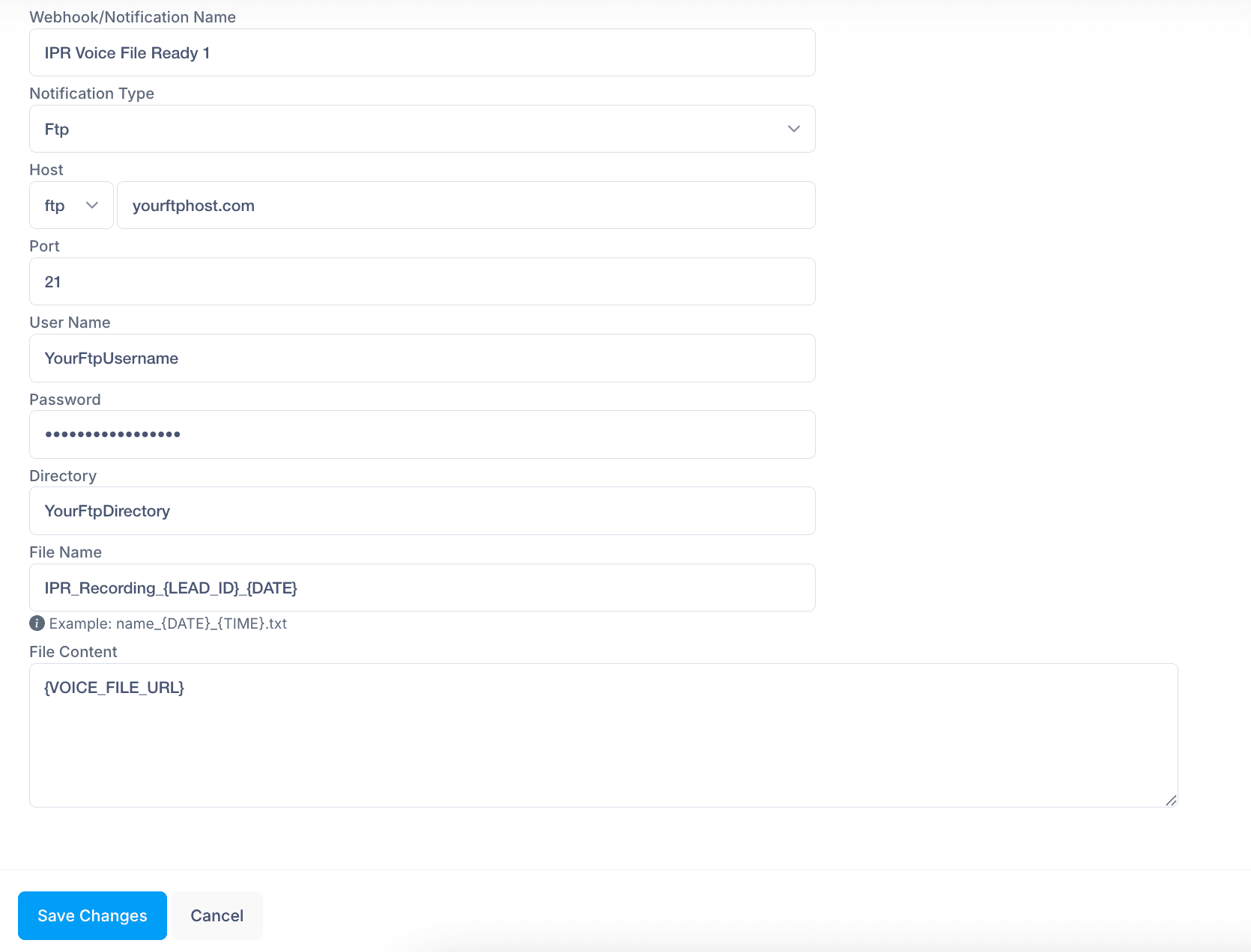 FTP File Upload