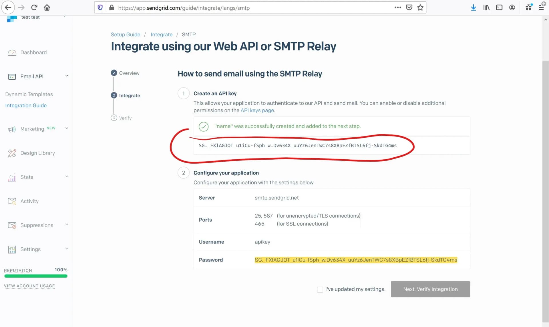 Step 4: Create an API Key