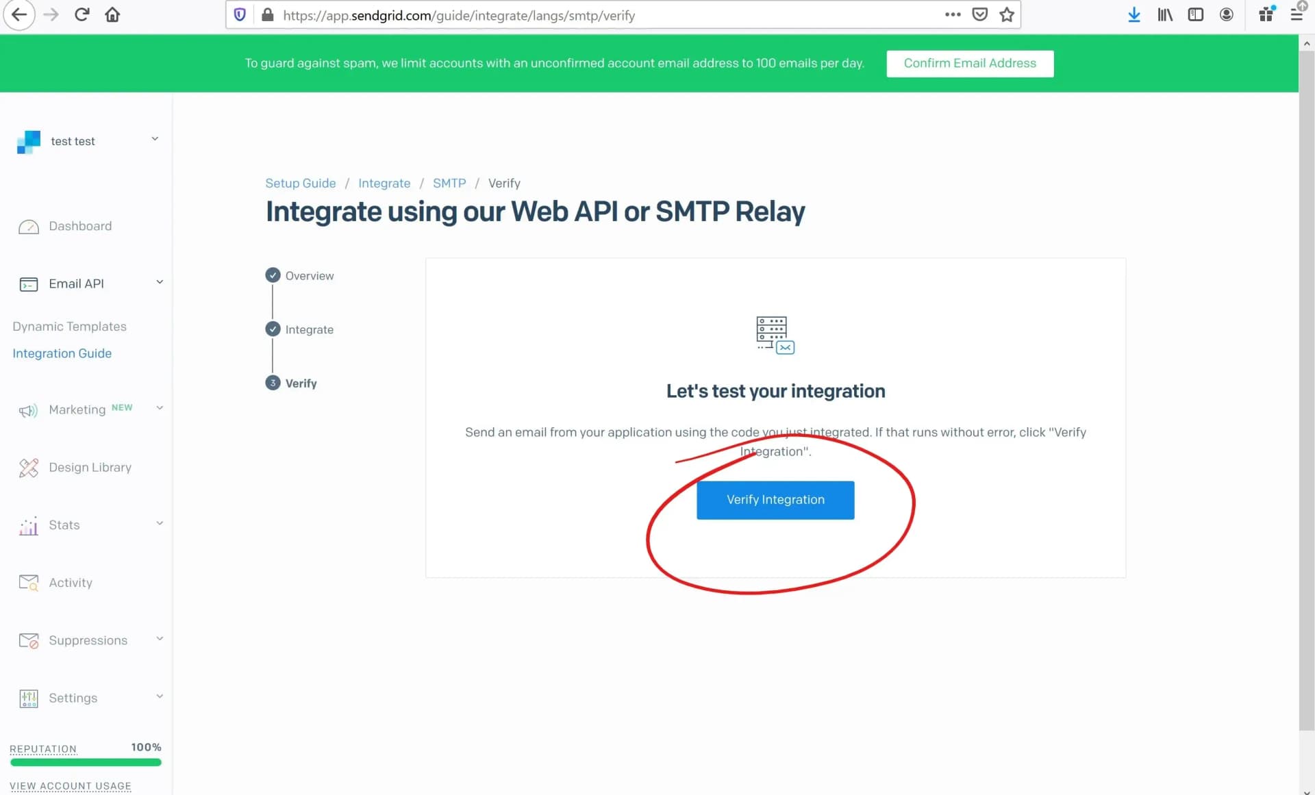 Step 6: Test