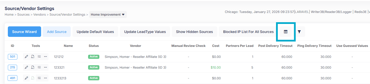 Leads Tab