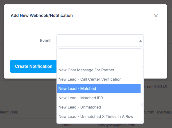 Adding a Webhook/Notification
