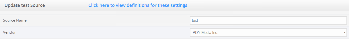Ping Post: Step 1 – Vendor API Key