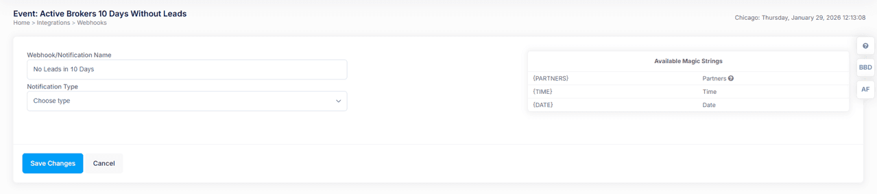 Webhooks in boberdoo
