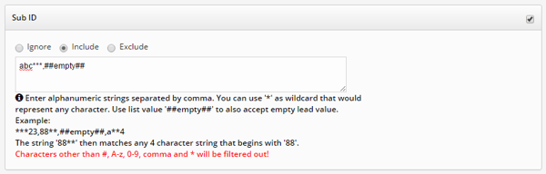 SubID Wildcard example boberdoo