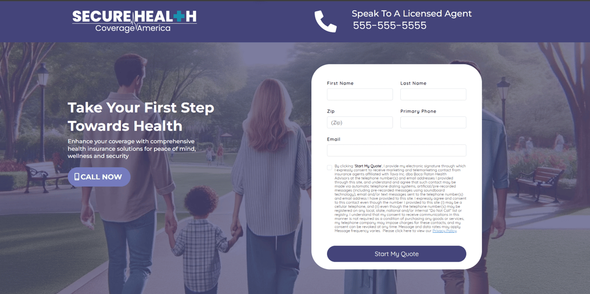 landing page number