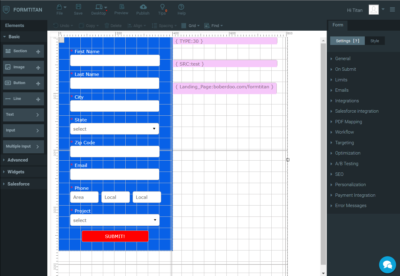 formtitan integration