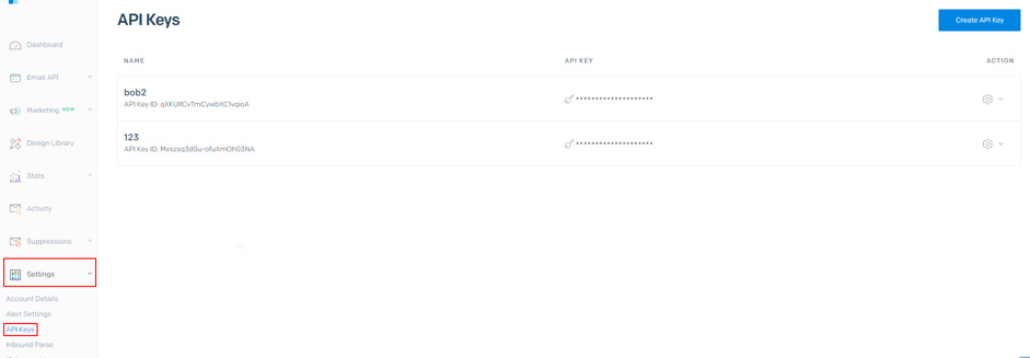 sendgrid send email using api key