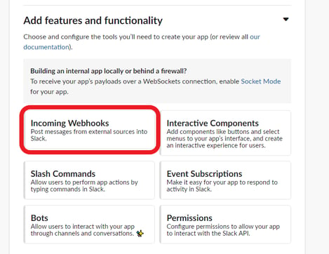 slack webhook integration