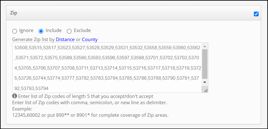 zipcode
