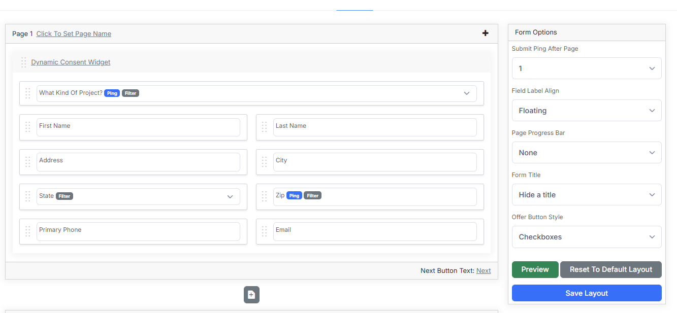 click to set page name
