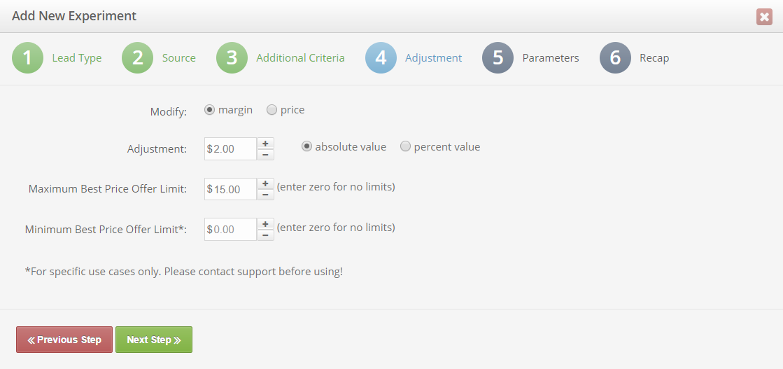 setting up a bid experiment