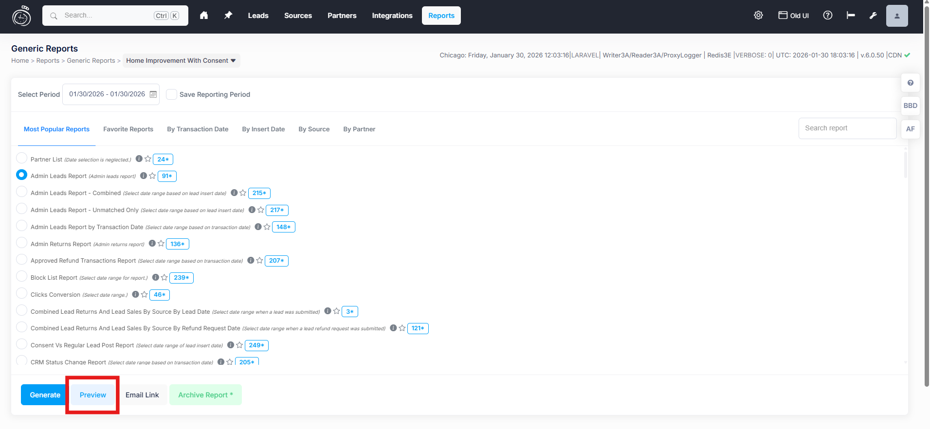 preview report preview report