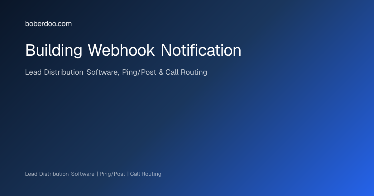 Building Webhook Notification