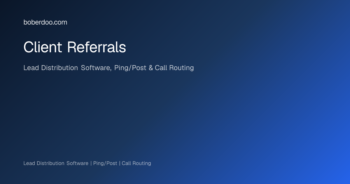 Client Referrals