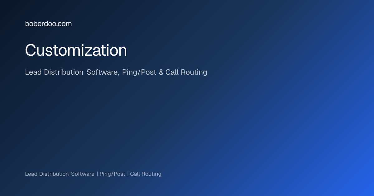 Customization