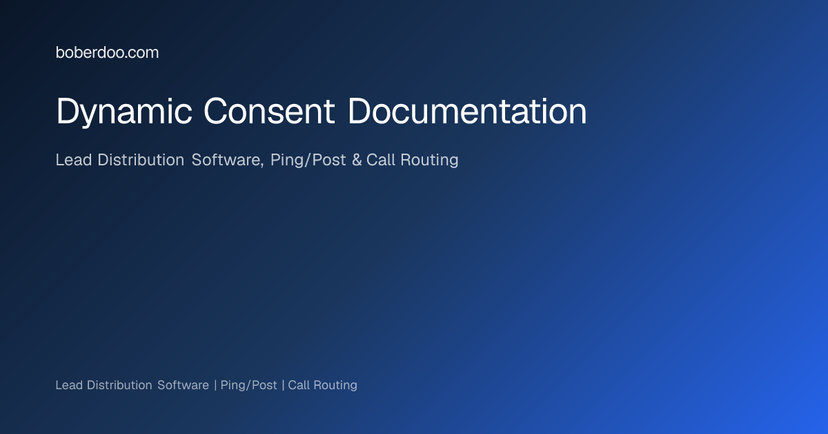 Dynamic Consent Documentation