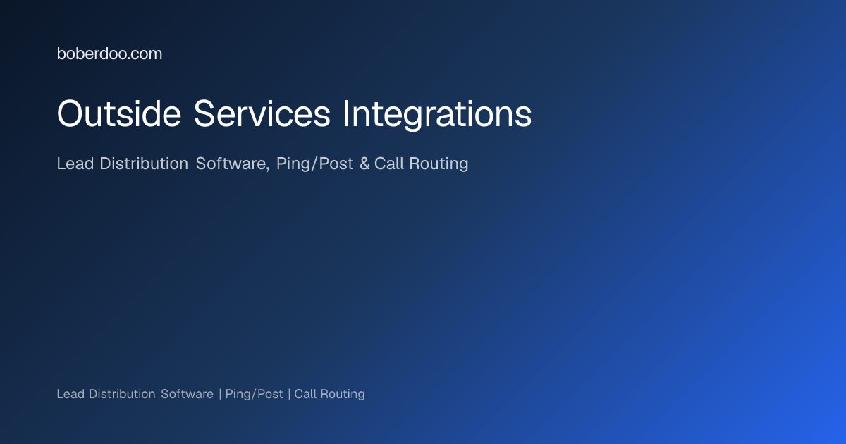 Outside Services Integrations